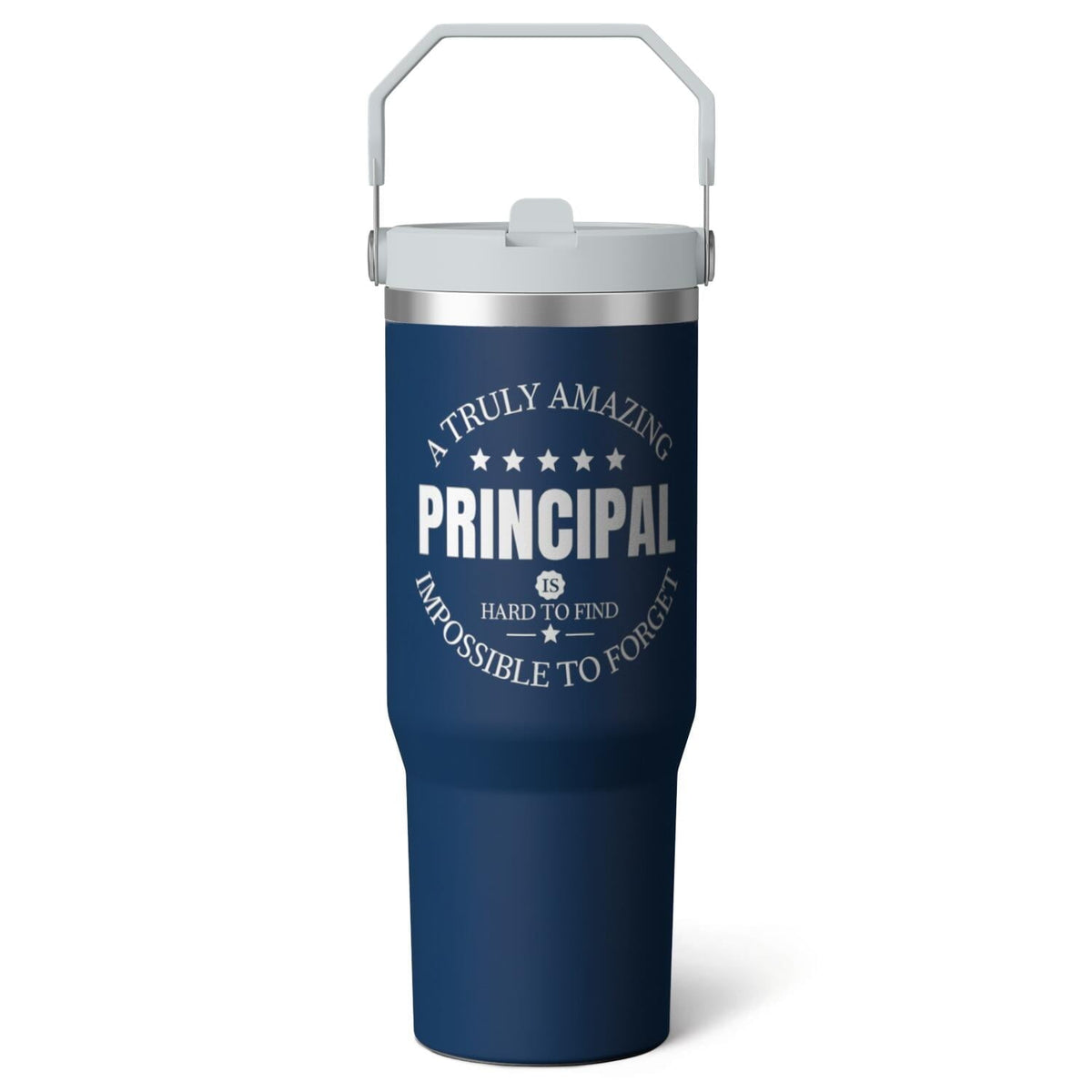 1pc Capibara 30oz Tumbler with Straw & Handle - Insulated Stainless - Reusable Stainless Steel Cup