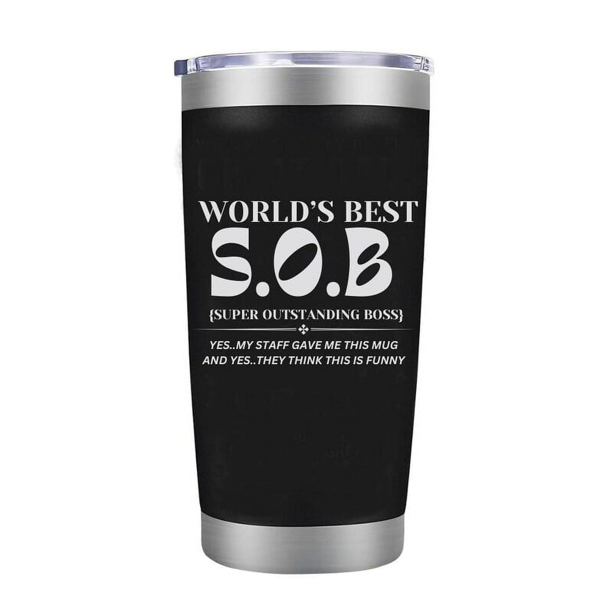 Boss Mug Tumbler, Boss Gifts for Women Men - Boss Christmas Gifts, Happy Bosses Day Gift Ideas, Worlds Best Boss Manager Appreciation Gifts for Him Her, Funny Travel Coffee Mug, 20oz