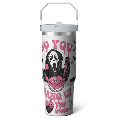 1pc Halloween Bat 30oz Tumbler with Straw & Handle - Insulated - Reusable Stainless Steel Cup