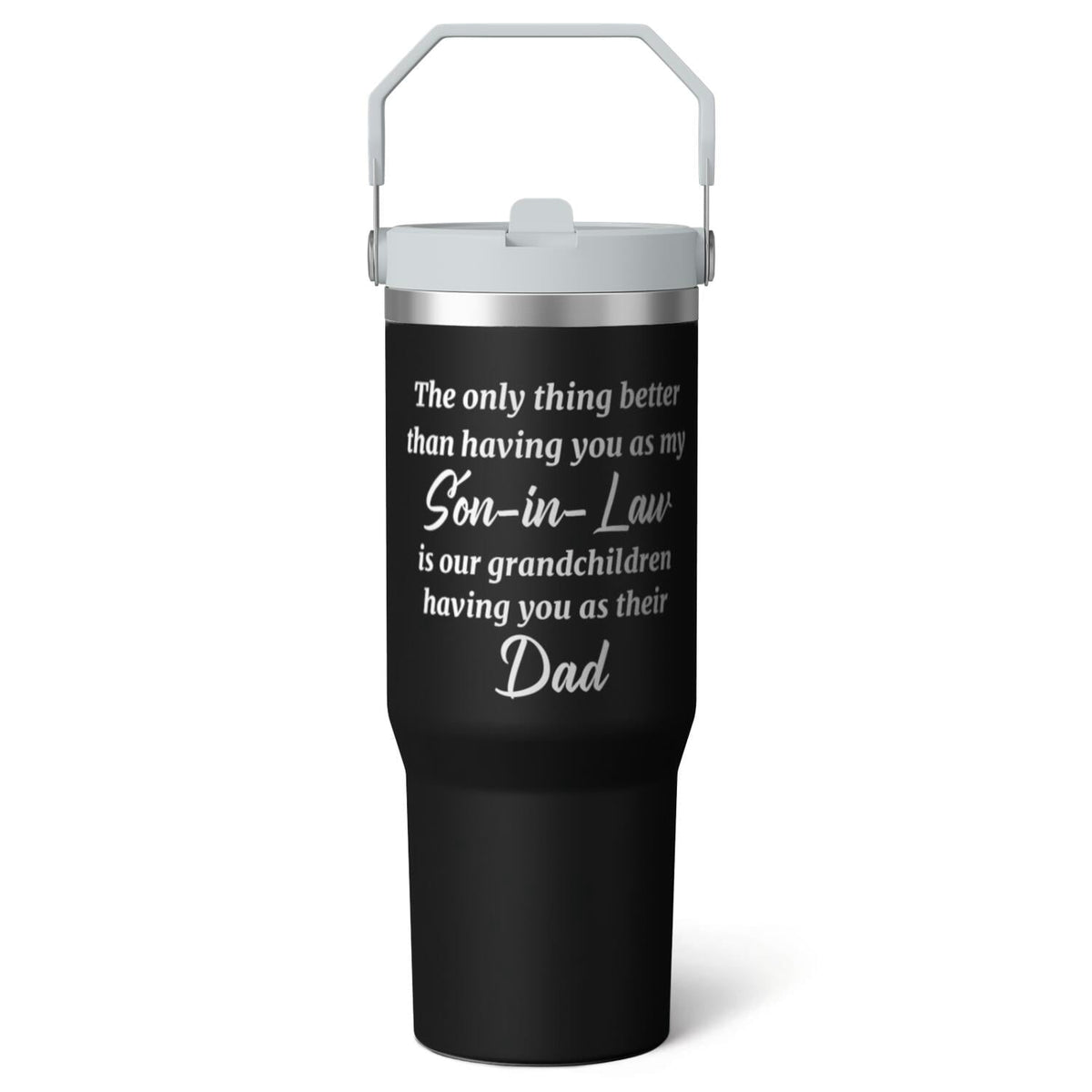 1pc Capibara 30oz Tumbler with Straw & Handle - Insulated Stainless - Reusable Stainless Steel Cup