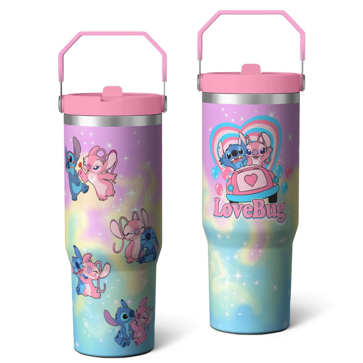 30oz Cartoon Movie Stainless Steel Tumbler with Lid and Straw,Spill Proof - Reusable Stainless Steel Cup