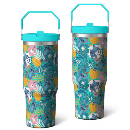 30oz Cartoon Movie Stainless Steel Tumbler with Lid and Straw,Spill Proof - Reusable Stainless Steel Cup