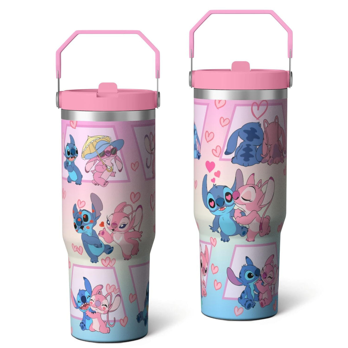 30oz Cartoon Movie Stainless Steel Tumbler with Lid and Straw,Spill Proof - Reusable Stainless Steel Cup