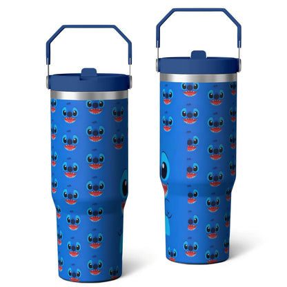 30oz Cartoon Movie Stainless Steel Tumbler with Lid and Straw,Spill Proof - Reusable Stainless Steel Cup