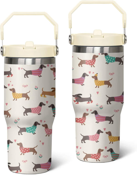 30oz Dachshund Tumbler with Handle