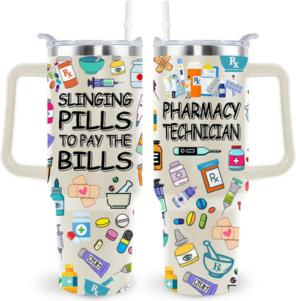 40 Oz Respiratory Therapist Tumbler Cup Respiratory Therapist Gifts Stainless Steel - Insulated Travel Coffee Mug