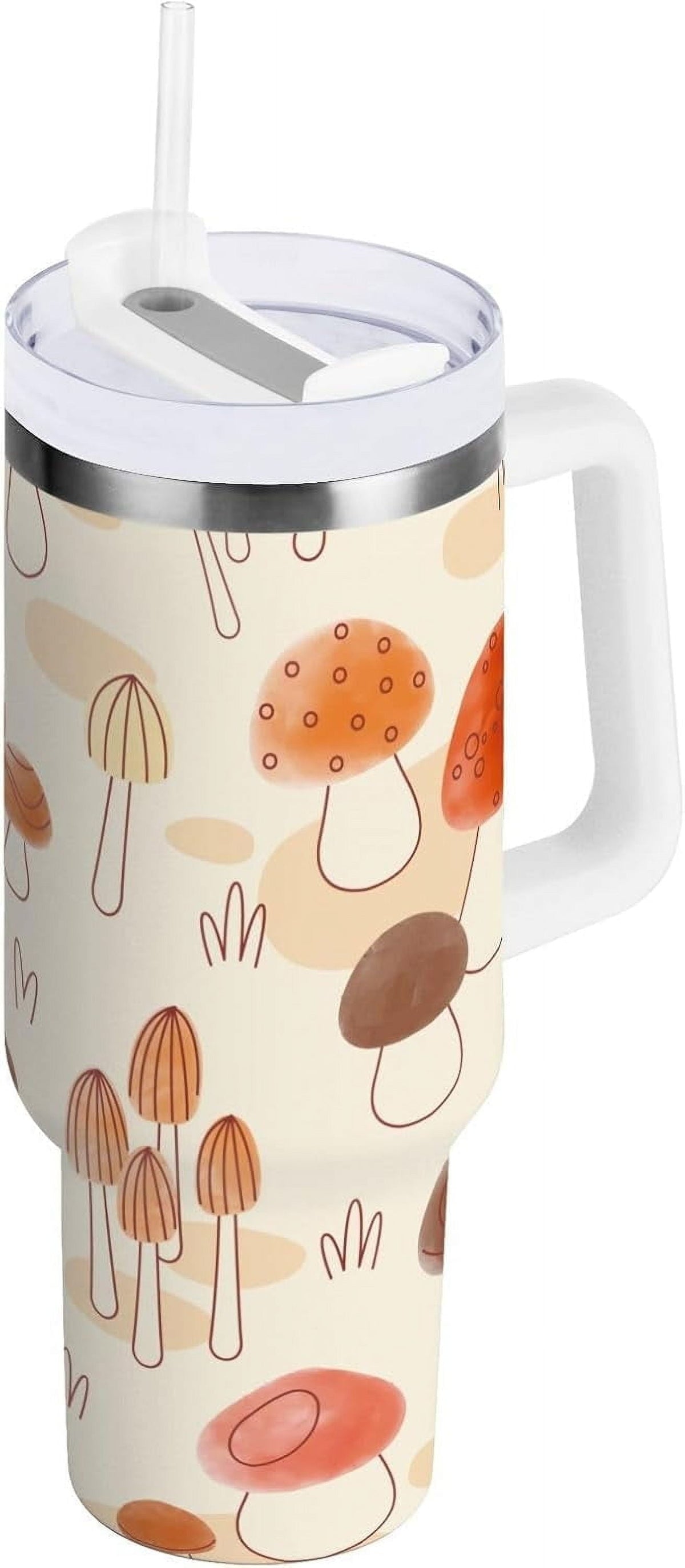 40 oz Tumbler with Handle Lid and Straw Insulated Water Tumbler - Insulated Travel Coffee Mug