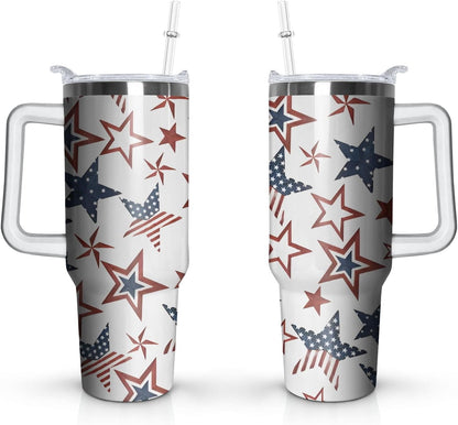 40oz Easter Bunny Tumbler with Handle and Straw, Rabbit Stainless Steel - Leakproof Insulated Water Bottle