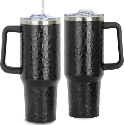 40oz Bee Tumbler With Handle Lid and Straw -Bee gifts - Reusable Stainless Steel Cup