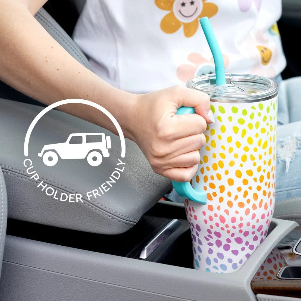 Swig Life 40oz Mega Mug | Insulated Stainless Steel Tumbler with Handle | Over The Rainbow