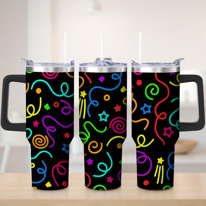 Colorful Confetti Stainless Steel Tumbler, 30oz