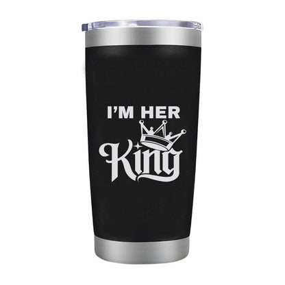 Couples Coffee Mugs Set King & Queen Wedding Engagement Gifts for Couple Newlyweds Just Married Gifts Bride Groom Gifts Couples Gifts for Husband Wife Bridal Shower Engaged Matching Tumblers-Black
