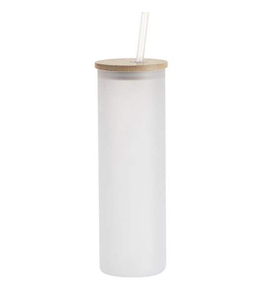 Craft Express Frosted Glass Skinny Tumbler 20oz-6/Pkg