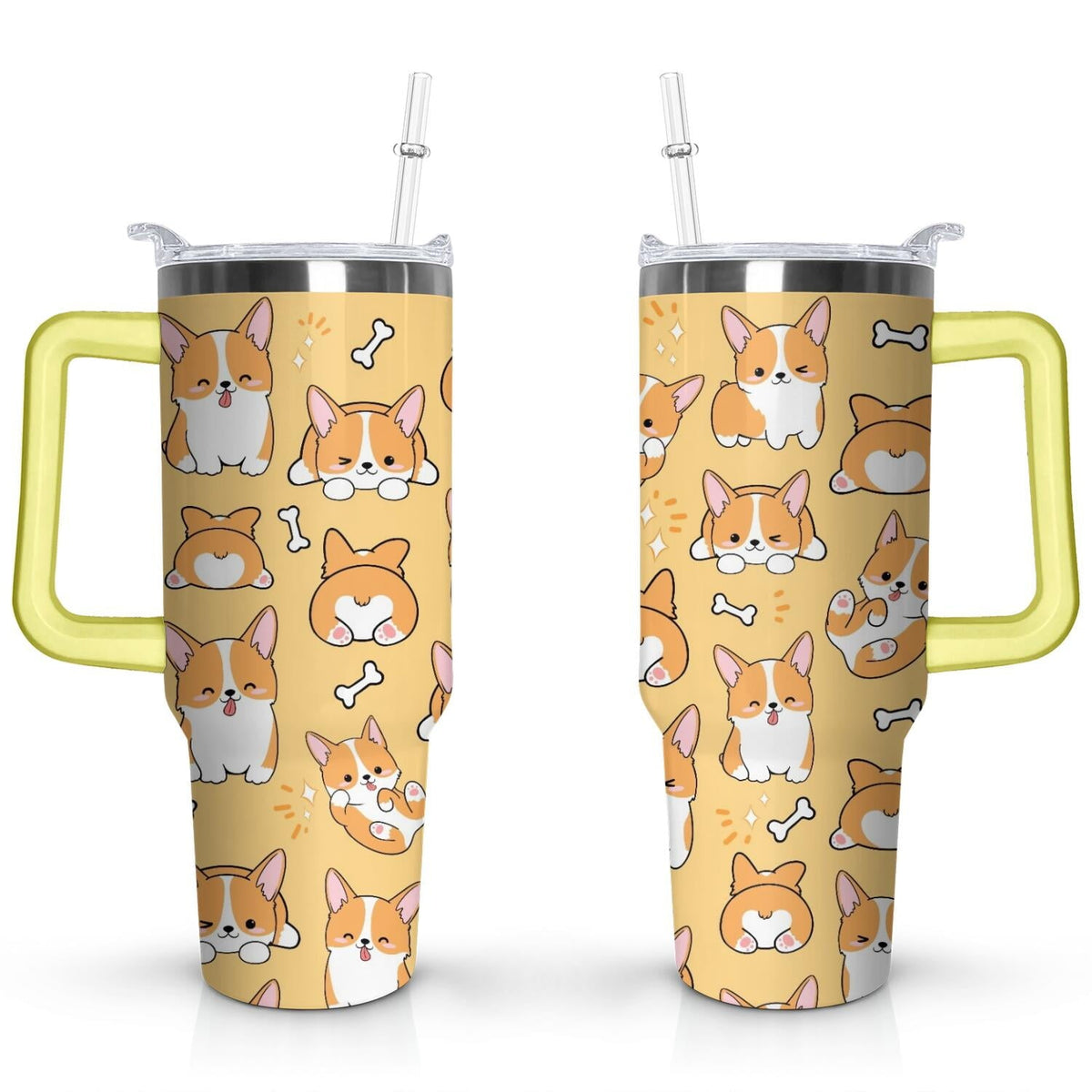 Gift for Dog Lovers Cute Dog Tumbler for Women - 40oz - Insulated Travel Tumbler Cup