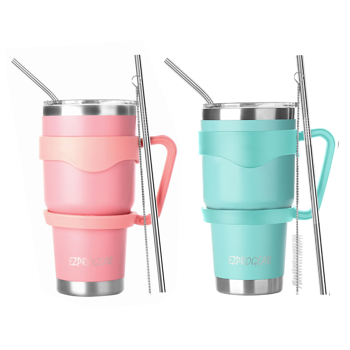 Ezprogear 30 oz 2 Pack Stainless Steel Tumbler Double Wall Travel - Insulated Travel Coffee Mug