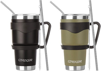 Ezprogear 30 oz 2 Pack Stainless Steel Tumbler Double Wall Travel - Insulated Travel Coffee Mug