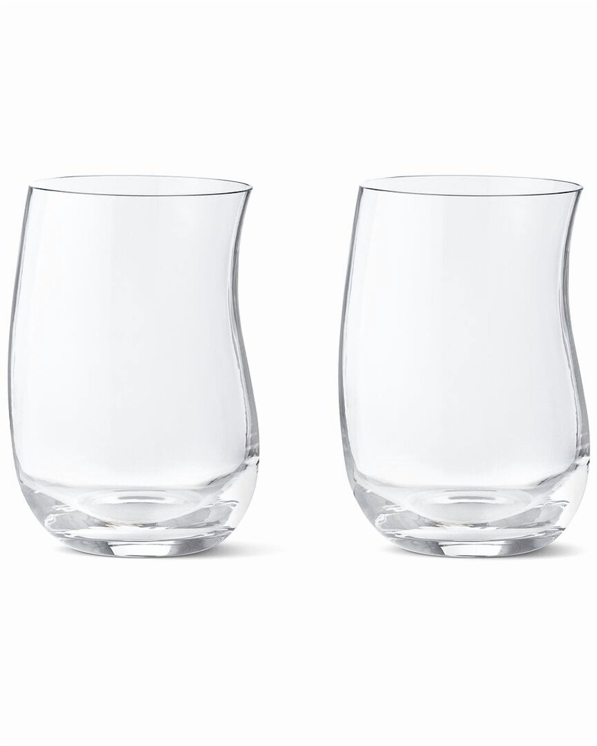 Georg Jensen mouth blown Cobra Tall Tumbler Pair, Clear