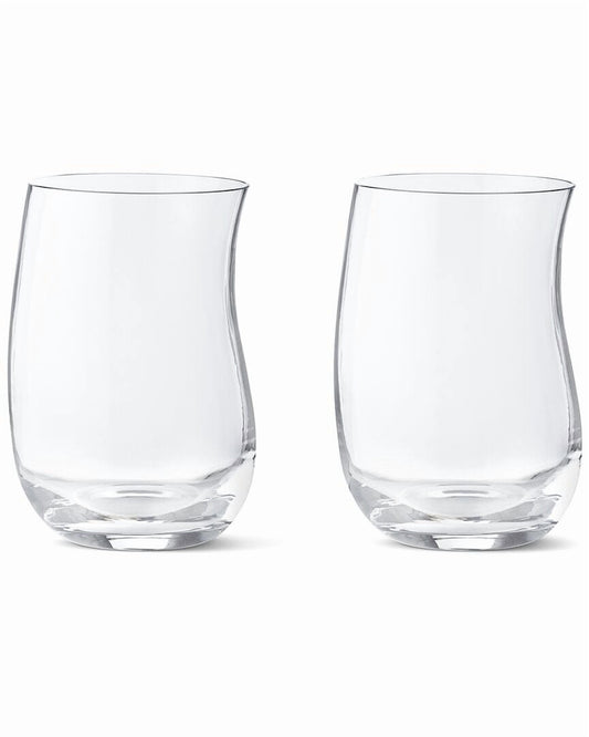Georg Jensen mouth blown Cobra Tall Tumbler Pair, Clear