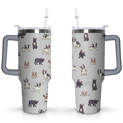 Gift for Dog Lovers Cute Dog Tumbler for Women - 40oz - Insulated Travel Tumbler Cup