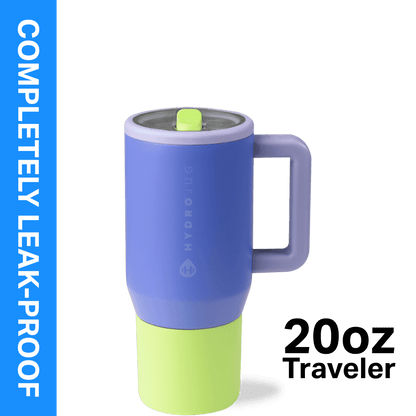 HydroJug Traveler 20 oz Water Bottle, Stainless Steel Insulated Tumbler - Leakproof Insulated Water Bottle
