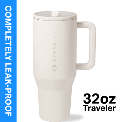 HydroJug Traveler 32 oz Water Bottle, Stainless Steel Insulated Tumbler - Leakproof Insulated Water Bottle