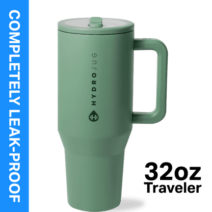 HydroJug Traveler 32 oz Water Bottle, Stainless Steel Insulated Tumbler - Leakproof Insulated Water Bottle