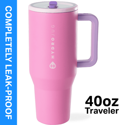 HydroJug Traveler 40 oz Water Bottle, Stainless Steel Insulated Tumbler - Leakproof Insulated Water Bottle