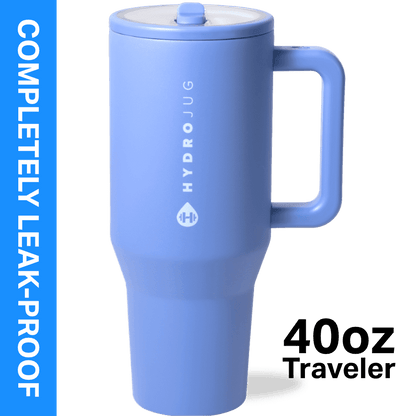 HydroJug Traveler 40 oz Water Bottle, Stainless Steel Insulated Tumbler - Leakproof Insulated Water Bottle