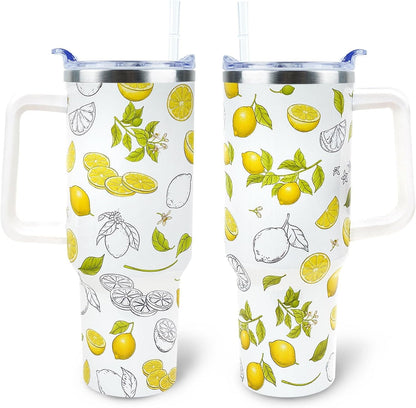 Mom Tumbler 40 oz Tumbler with Handle and Straw Lid Leak - Insulated Travel Tumbler Cup
