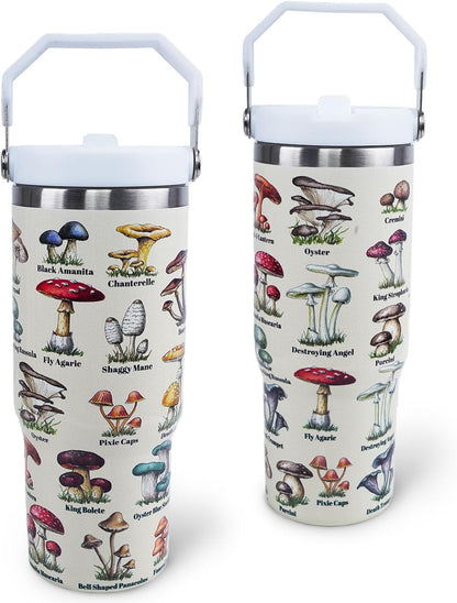 Elephant Mug 30 oz Tumbler with Handle Flip Straw Leak Proof - Insulated Travel Coffee Mug