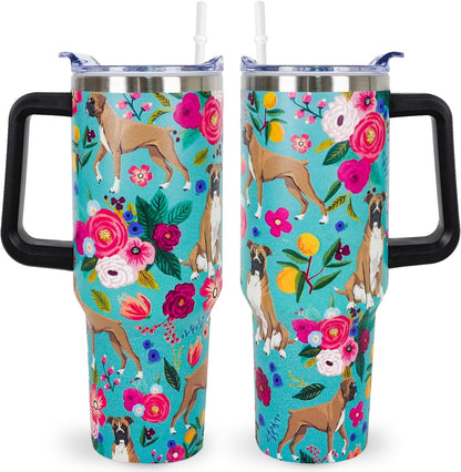 Pitbull Gifts Dog Tumbler Cup for Women Men 40oz Stainless Steel - Insulated Travel Coffee Mug