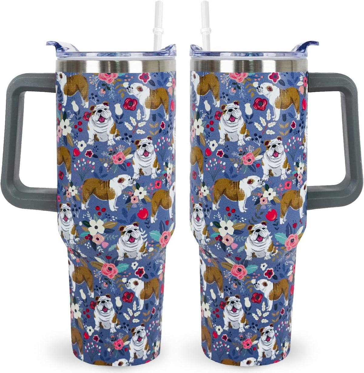 Pitbull Gifts Dog Tumbler Cup for Women Men 40oz Stainless Steel - Insulated Travel Coffee Mug