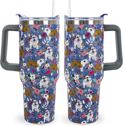 Pitbull Gifts Dog Tumbler Cup for Women Men 40oz Stainless Steel - Insulated Travel Coffee Mug