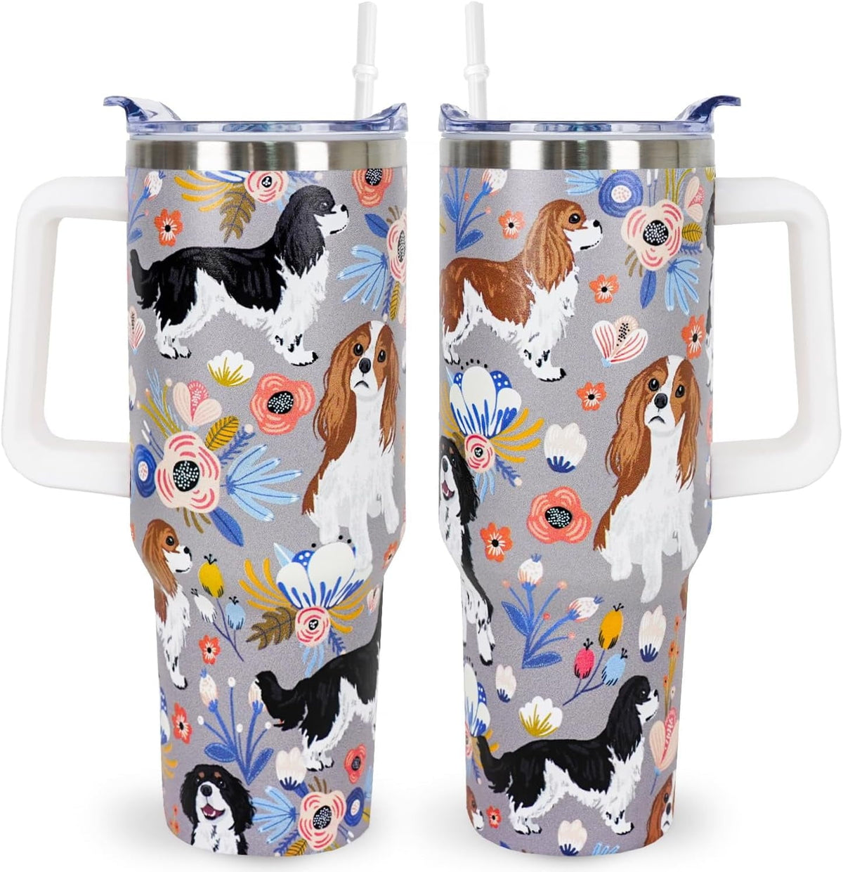 Pitbull Gifts Dog Tumbler Cup for Women Men 40oz Stainless Steel - Insulated Travel Coffee Mug