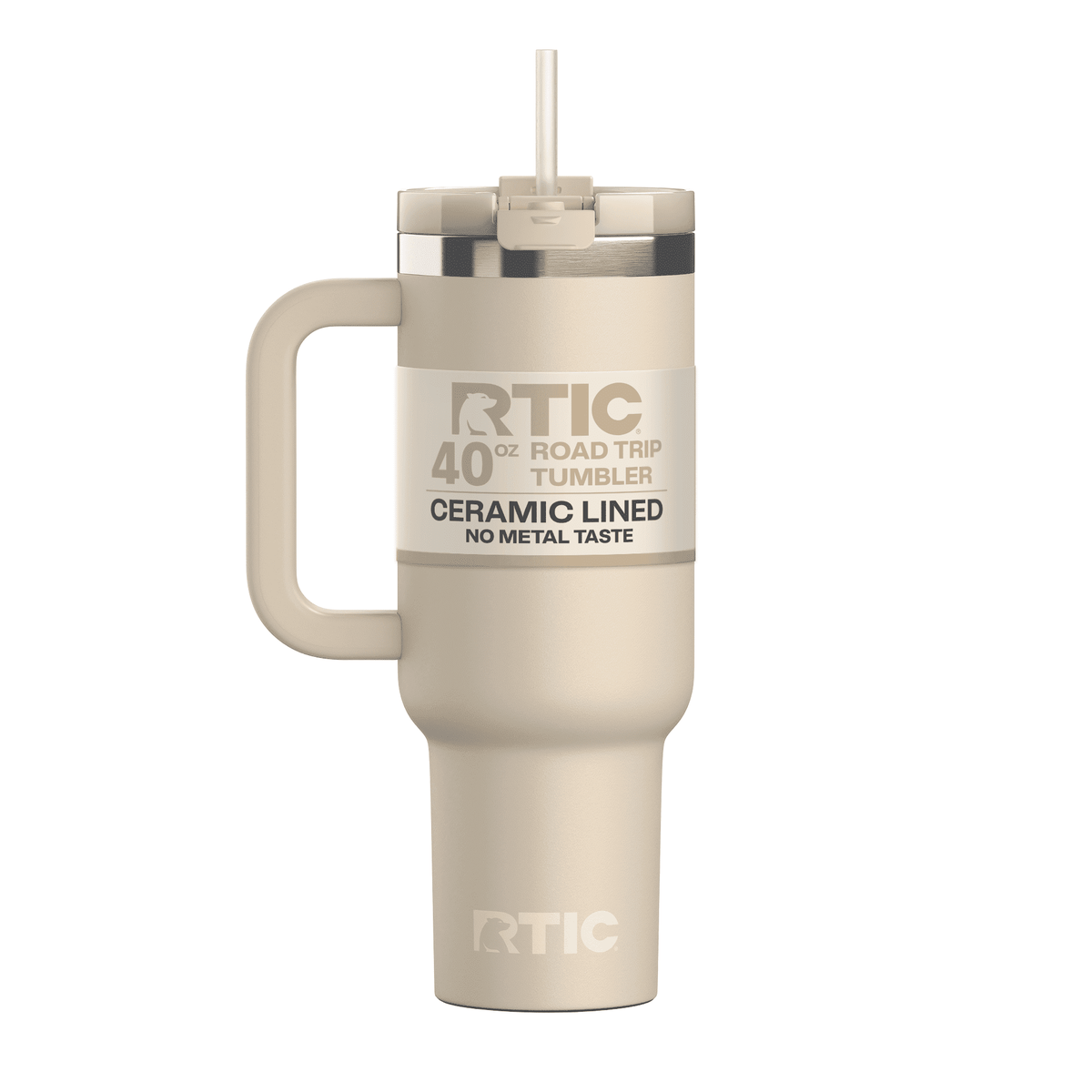 RTIC 40 oz Ceramic Lined Road Trip Tumbler with Handle - Insulated Travel Tumbler Cup
