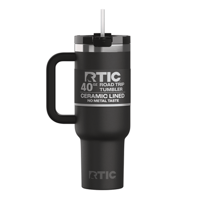 RTIC 40 oz Ceramic Lined Road Trip Tumbler with Handle - Insulated Travel Tumbler Cup