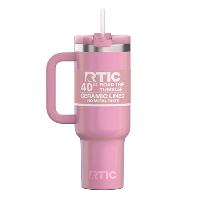 RTIC 40 oz Ceramic Lined Road Trip Tumbler with Handle - Insulated Travel Tumbler Cup