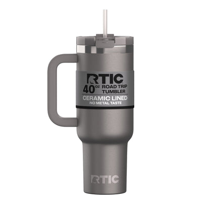 RTIC 40 oz Ceramic Lined Road Trip Tumbler with Handle - Insulated Travel Tumbler Cup