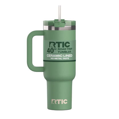 RTIC 40 oz Ceramic Lined Road Trip Tumbler with Handle - Insulated Travel Tumbler Cup