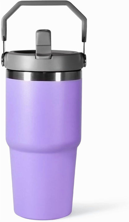 WarmH 20 oz Tumbler with Handle,Insulated Tumbler with Lid and Flip - Insulated Travel Tumbler Cup
