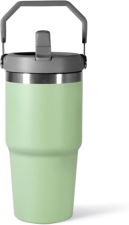 WarmH 20 oz Tumbler with Handle,Insulated Tumbler with Lid and Flip - Insulated Travel Tumbler Cup